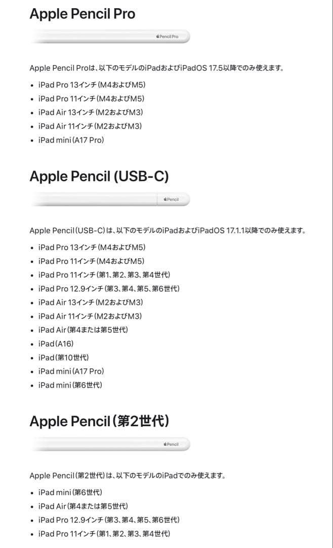 新品・未使用　Apple Pencil 第二世代　箱付き