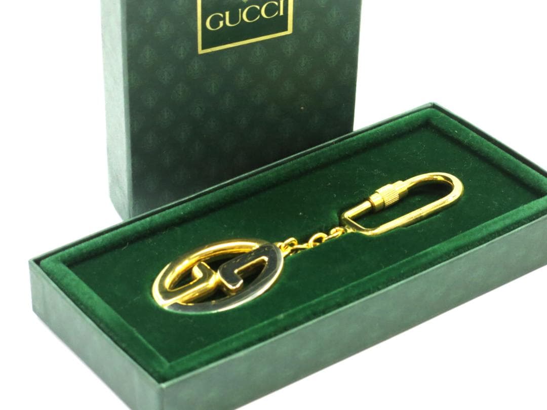 グッチ　キーホルダー　シルバー＆ゴールド色　イタリア製　18709005