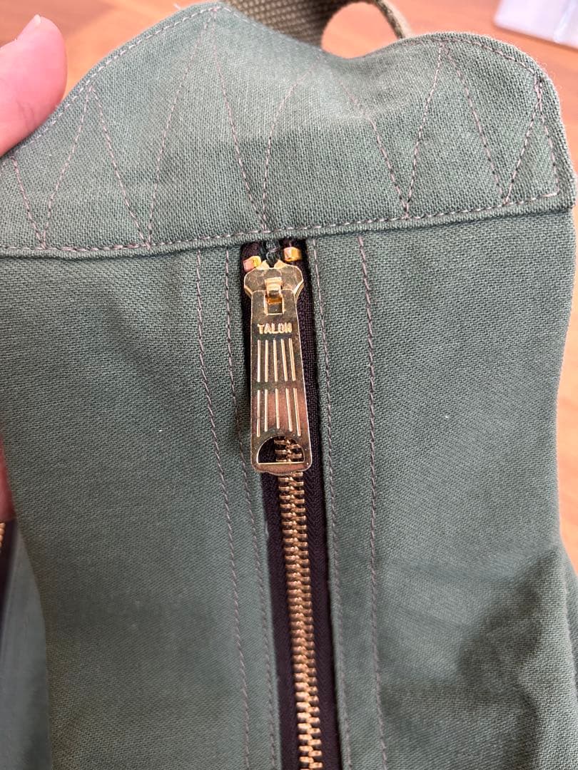 ビンテージ　リメイクバッグ　TALONzip アメリカ軍　ボディバッグshort