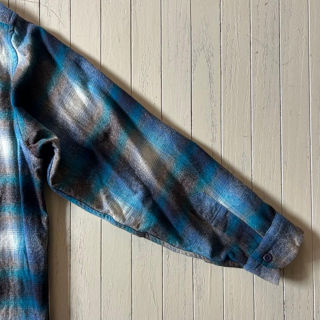 ド級スペシャル 70s ペンドルトン ボードシャツ 青オンブレ USA製 FJ氏