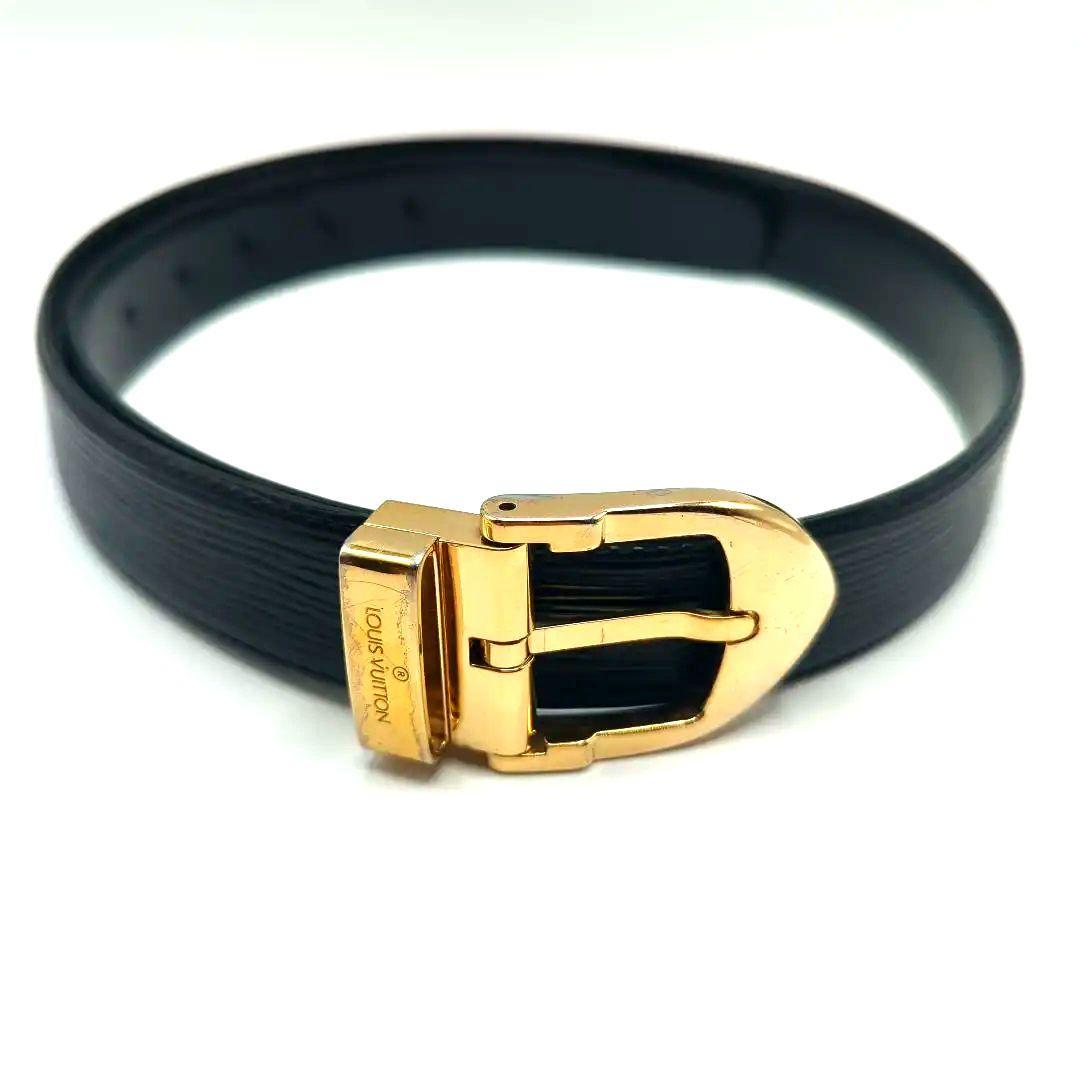 Louis Vuitton エピ ブラック ベルト ゴールド 即日発送