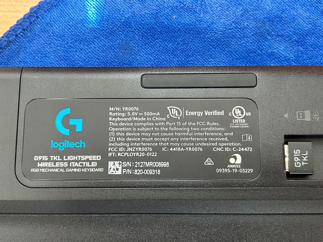 2台セット Logitech G915 TKL ゲーミングキーボード ワイヤレス