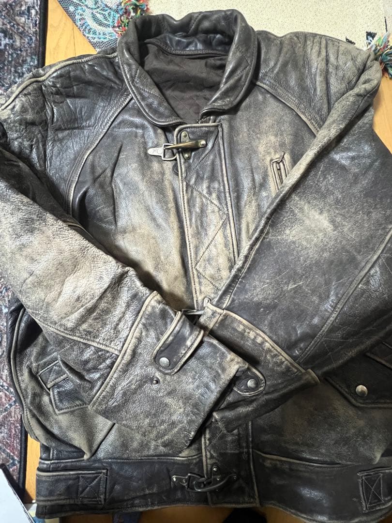 ビンテージ　ファイヤーマンレザージャケット　レザージャケット　本革　XL