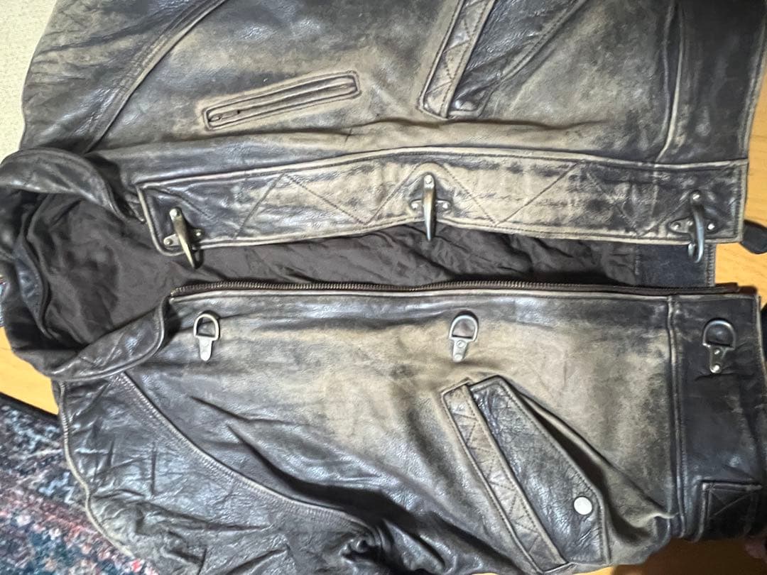 ビンテージ　ファイヤーマンレザージャケット　レザージャケット　本革　XL