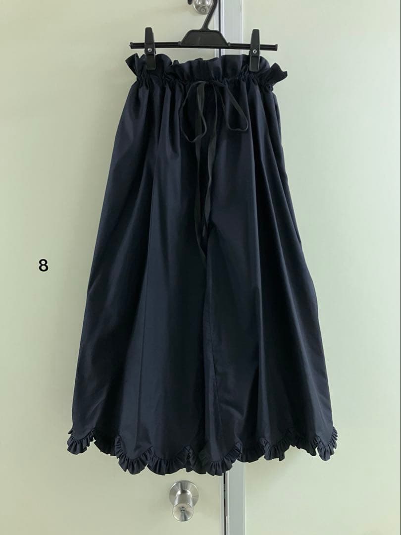 【CECILIE BAHNSEN】 フリル スカラップヘム ワイドパンツ