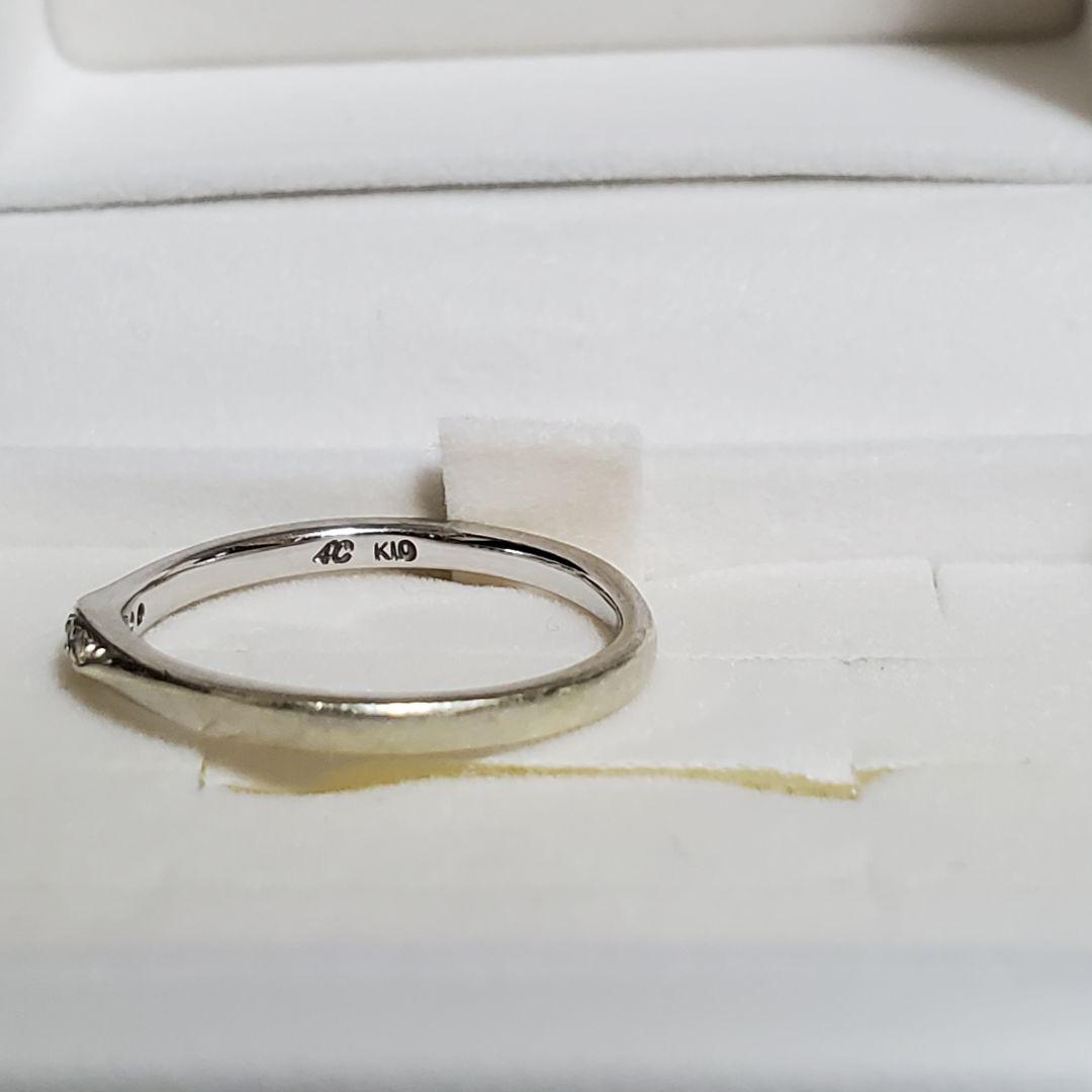 最終値下げ4℃ ヨンドシー箱無しk10ホワイトゴールドk10リング