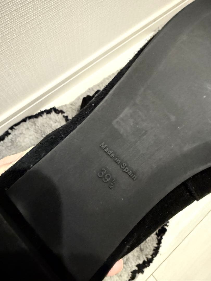 Pretty ballerinas 黒 ポインテッドトゥ フラットシューズ