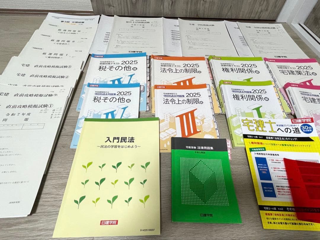 宅建 試験対策テキスト項目別過去問題集模擬試験(解説) 2025年版 日建学院