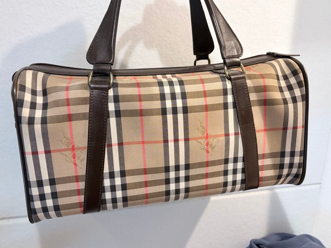 Burberrys バーバリー ノバチェック シャドーホース ボストンバッグ