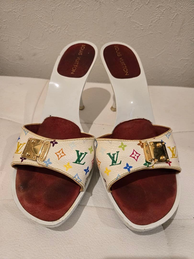Louis Vuitton ホワイト・マルチカラー ミュール