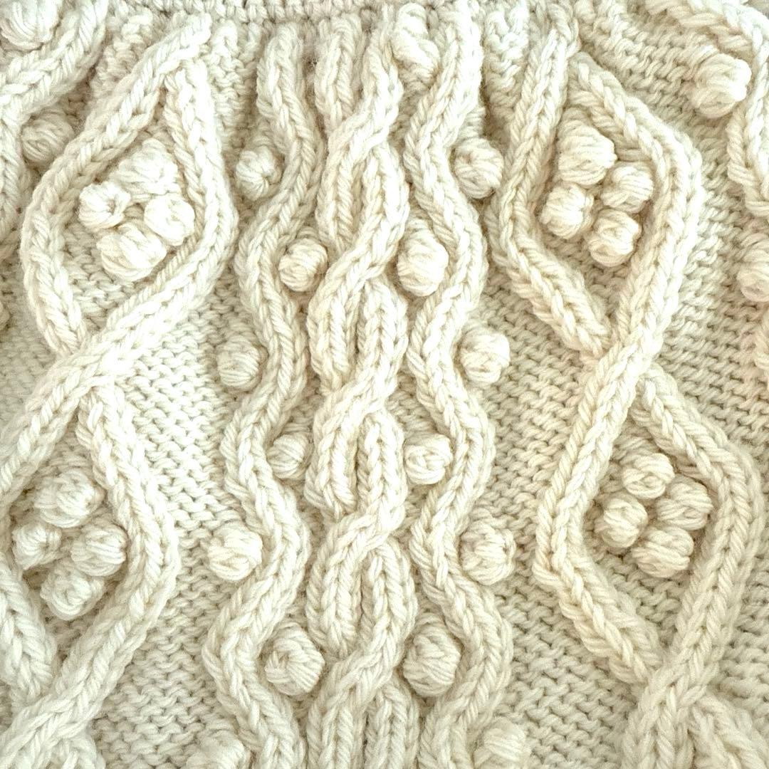 最終値下げ❣️新品♣︎ホビーラホビーレ☆完成品 ウール アラン ラージ トートバッグ