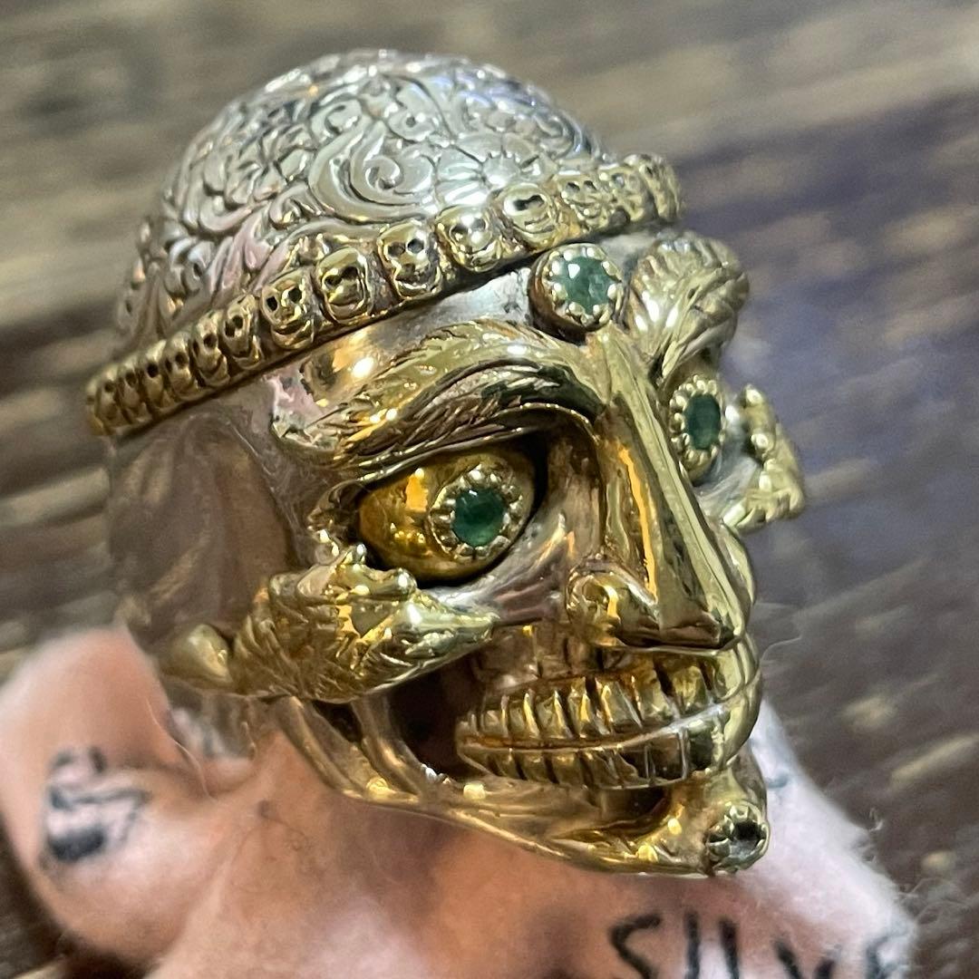 Null. 様　ソカロ　TIBETAN MONK SKULL RING 925