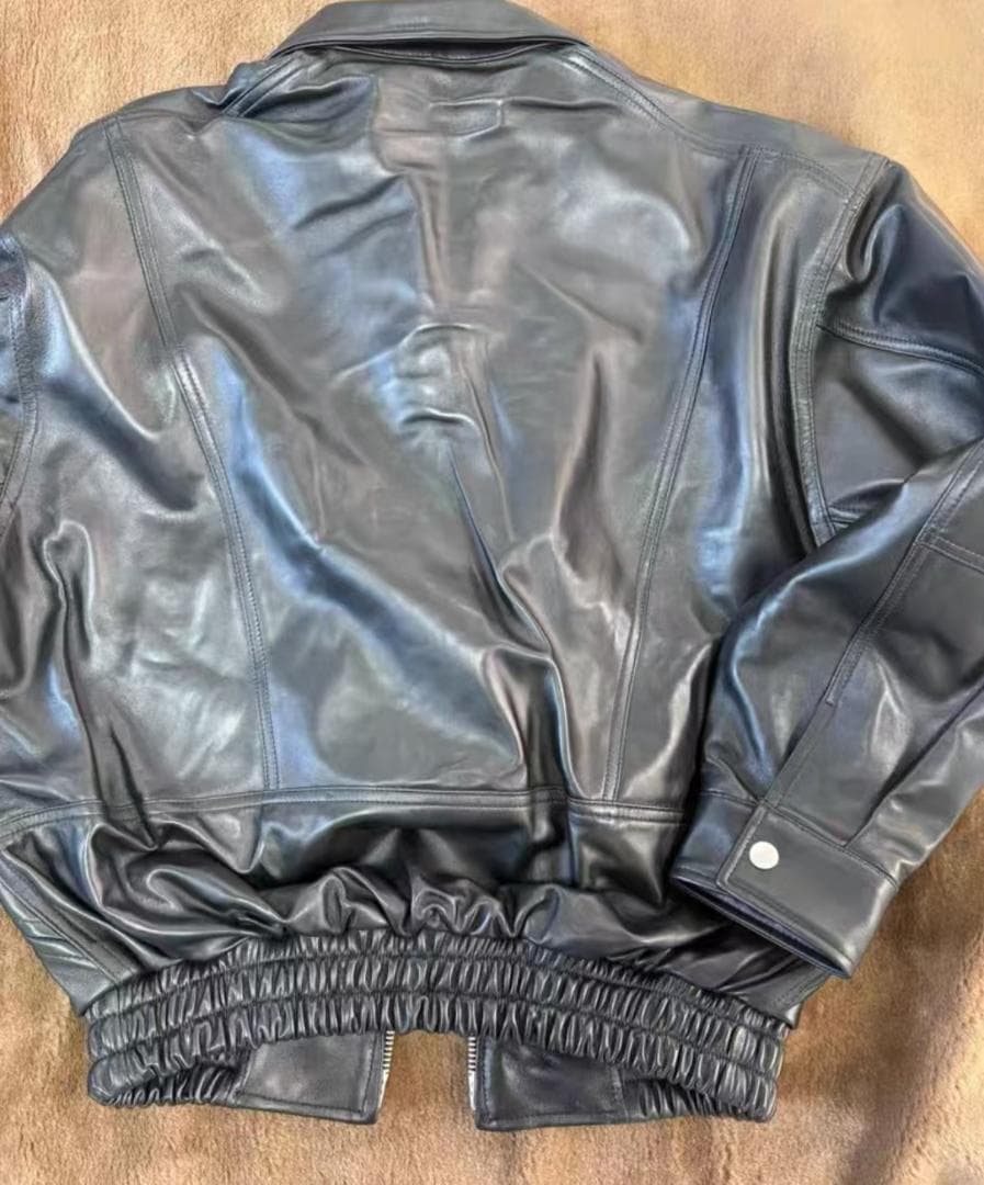 BEAMS ブラックレザー ジャケット sサイズ