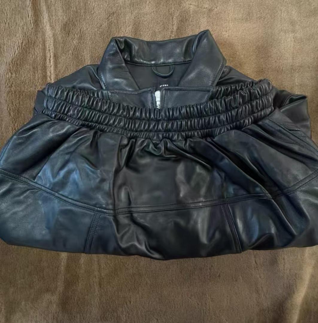 BEAMS ブラックレザー ジャケット sサイズ