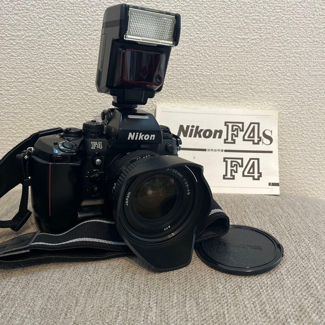 【良品】Nikon F4s レンズ、ストロボ、マルチコントロールセット