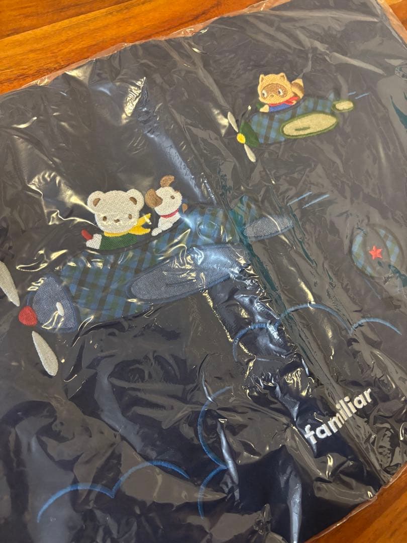 【an】ファミリア　familiar レッスンバッグ　ネイビー　飛行機