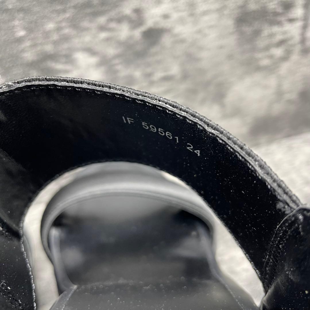 極美品✨＋Diana【24】ブラック ウェッジサンダル オープントゥ 厚底