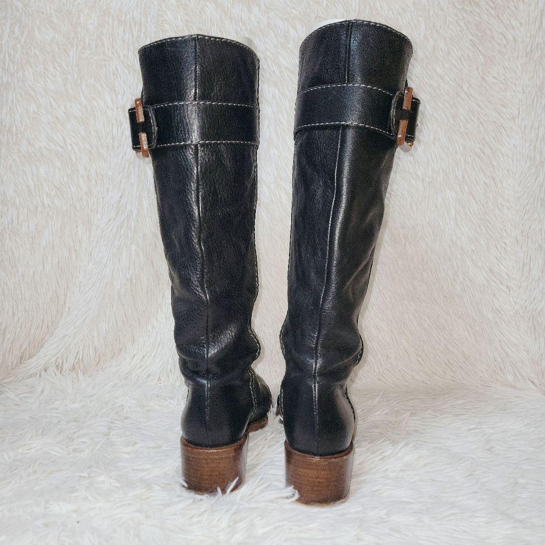 Chloe/クロエ ロングブーツ　Vibram ヒール バックル スタッズ