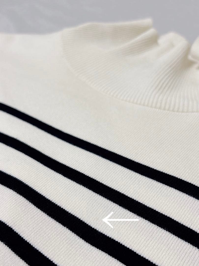 LE PHIL✨ ルフィル ボーダー ハイネック ニット プルオーバーADORE