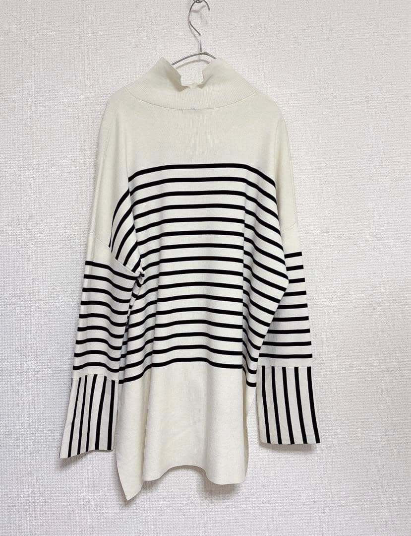 LE PHIL✨ ルフィル ボーダー ハイネック ニット プルオーバーADORE