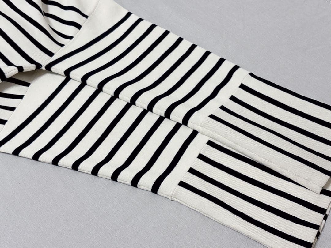 LE PHIL✨ ルフィル ボーダー ハイネック ニット プルオーバーADORE