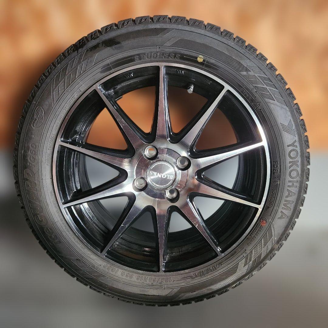 K*A様 186/60r16 スタッドレスタイヤ ホイールセット ヨコハマ ノー