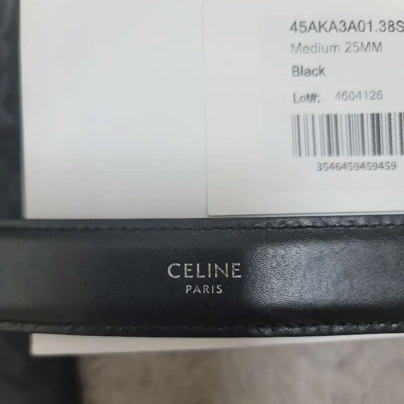 【美品】CELINE トリオンフ ベルト ミディアム スムースレザー ブラック