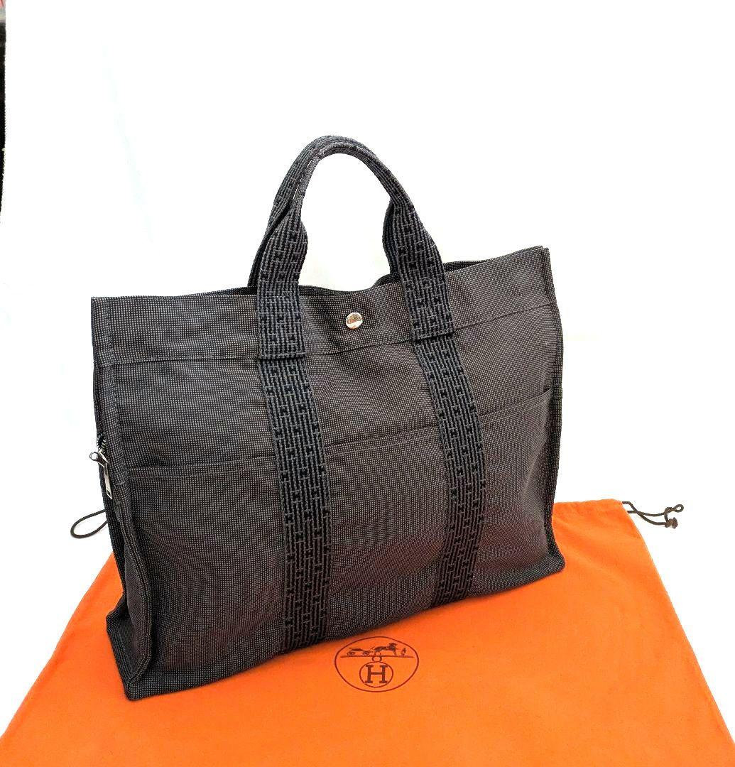【美品】HERMES エルメス トートバッグエールラインMM 保存用巾着袋付き