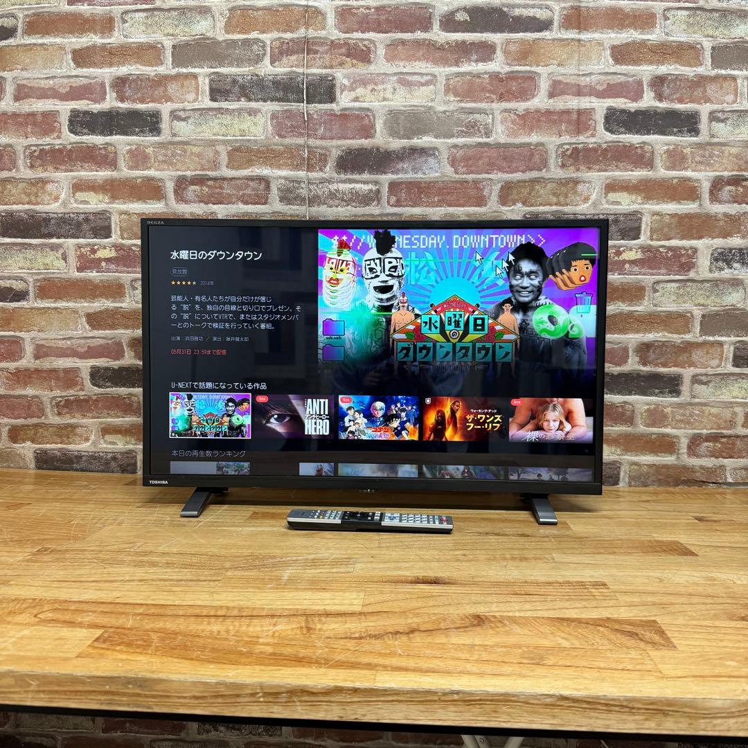東芝 32V型 液晶テレビ 32V34 REGZA スマートテレビ 動画アプリ○