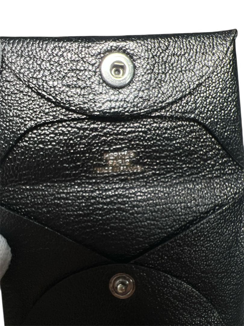HERMES ブラック レザー ケース