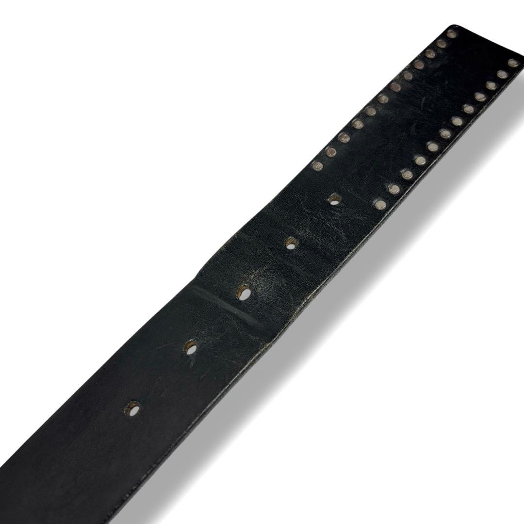 Dior homme 06aw レザー ベルト エディ期 スタッズ 黒 ブラック