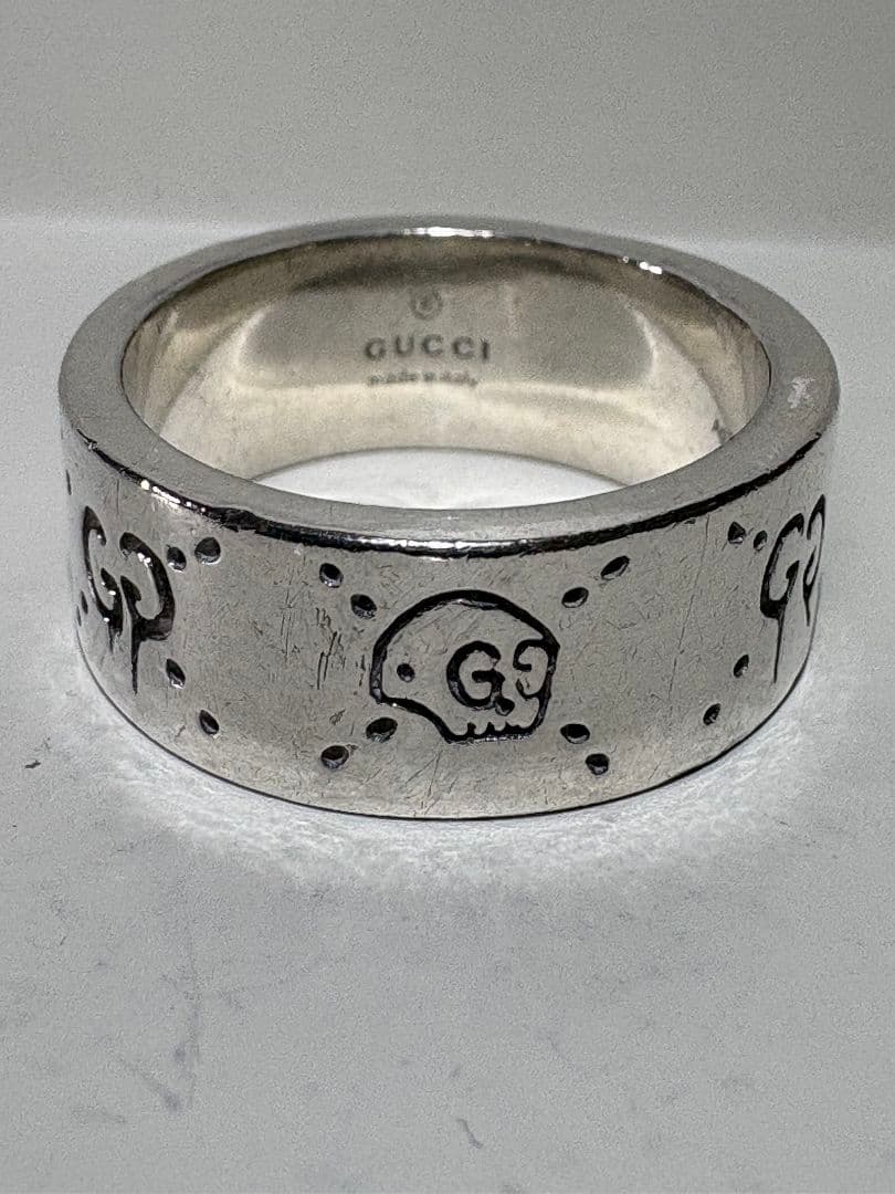 GUCCI ブランデッドG スカルワイドリング 刻印サイズ20号【箱/ポーチ付】