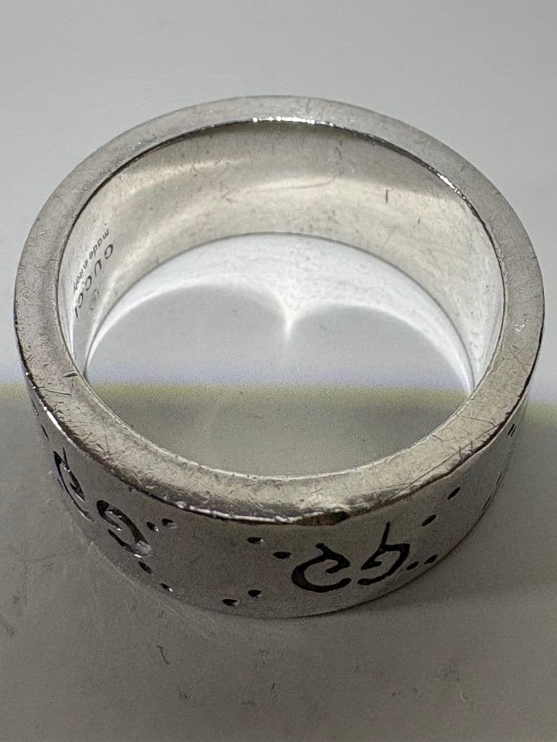 GUCCI ブランデッドG スカルワイドリング 刻印サイズ20号【箱/ポーチ付】