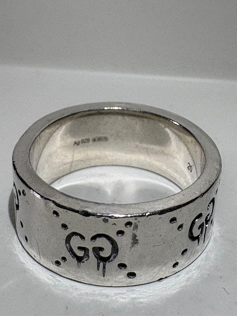 GUCCI ブランデッドG スカルワイドリング 刻印サイズ20号【箱/ポーチ付】