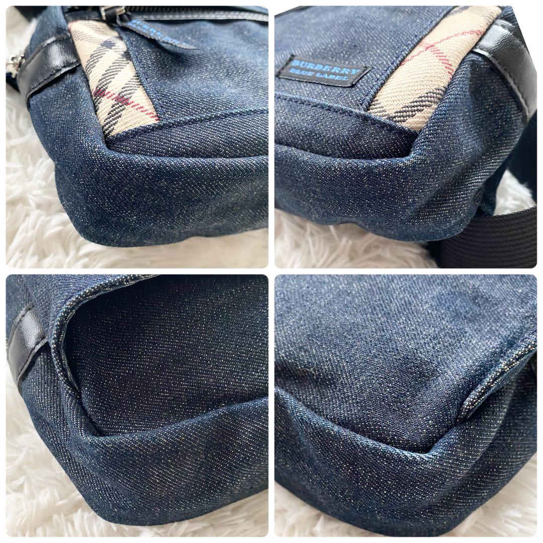 【美品】バーバリーブルーレーベル ミニショルダーバッグ デニム ノバチェック