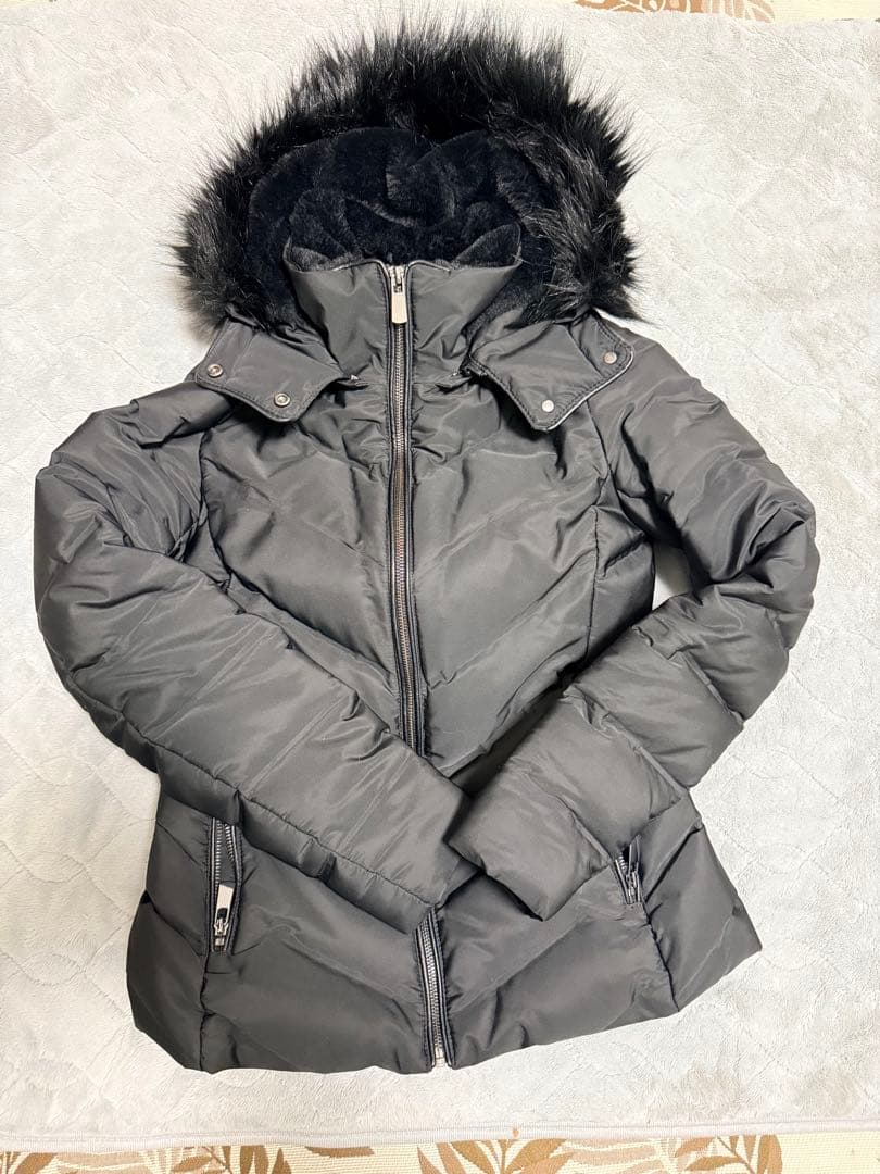 3way ZARA ザラ ダウンジャケット ボア ファー付き ブラック S