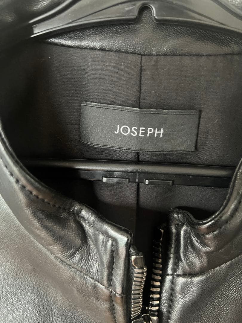 超美品JOSEPH ジョゼフ 黒 レザー ライダース革ジャン ジャケット 38