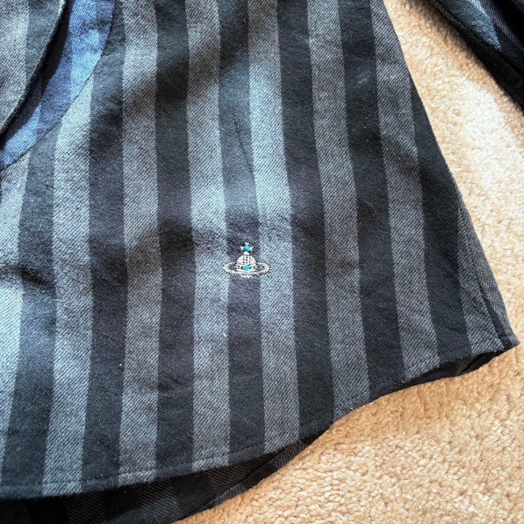 Vivienne Westwood MAN ストライプリボンシャツ サイズ：46