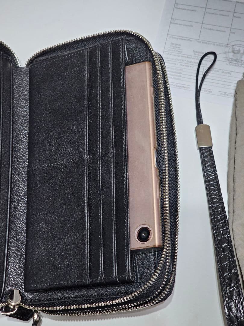 クロコダイル本革 長財布 ブラック 新品