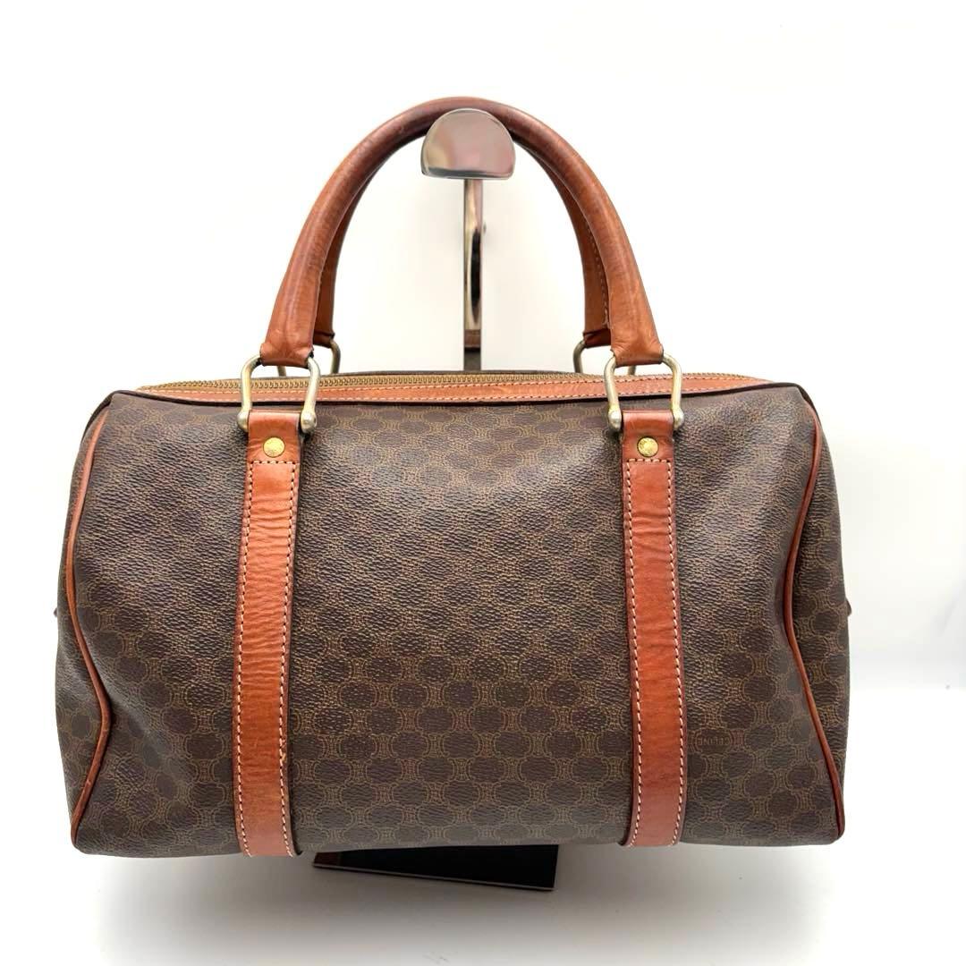 セリーヌ ボストンバッグ マカダム モノグラム トリオンフ レザー PVC 旅行