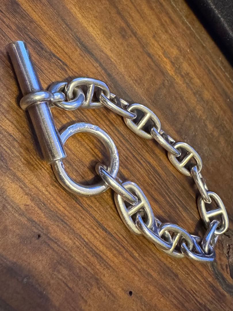 【MＢ3-P】 ヴィンテージエルメス シェーヌダンクル GM13 筆記体