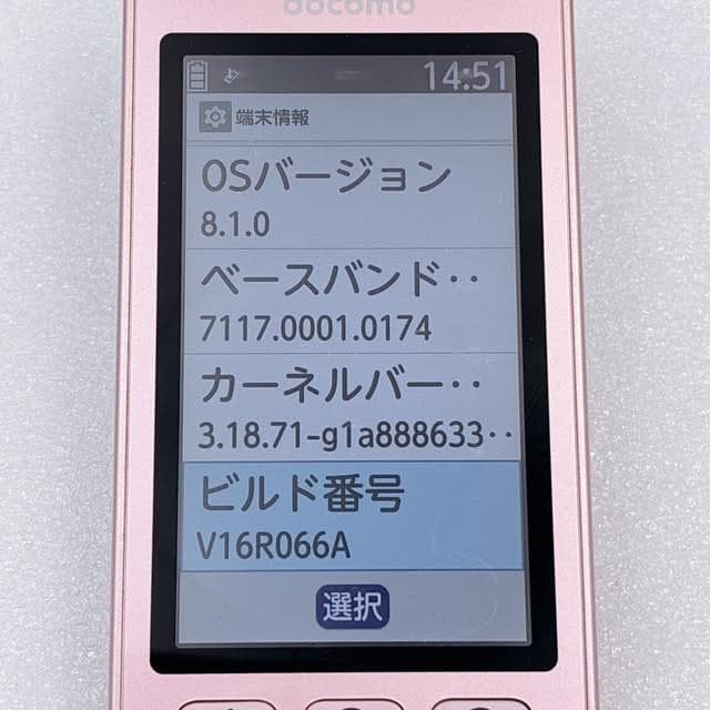 【ほぼ未使用】docomo らくらくホン F-01M ピンク SIMフリー