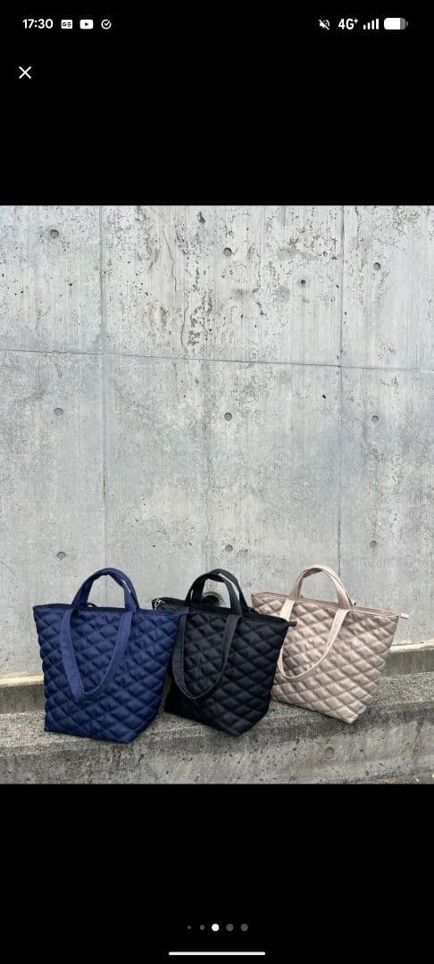 soleile 撥水 2wayトート ブラック