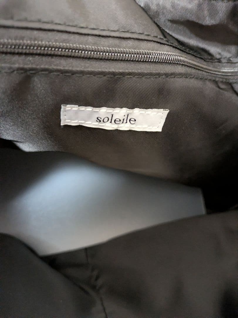 soleile 撥水 2wayトート ブラック