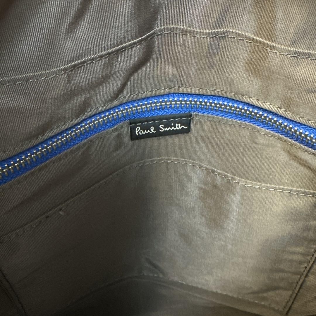 ポールスミス マルチストライプ ナイロン トートバッグ ブラック 大容量