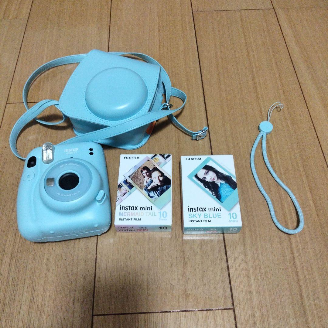 インスタックスミニ 11 フィルムつき 水色 即購入️⭕️ 最終値下げ済