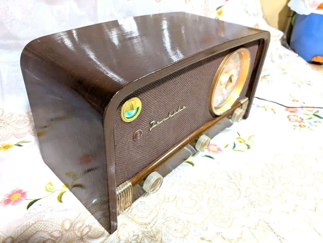 マツダ614A　昭和レトロ真空管ラジオ　bluetooth付　家族団らん