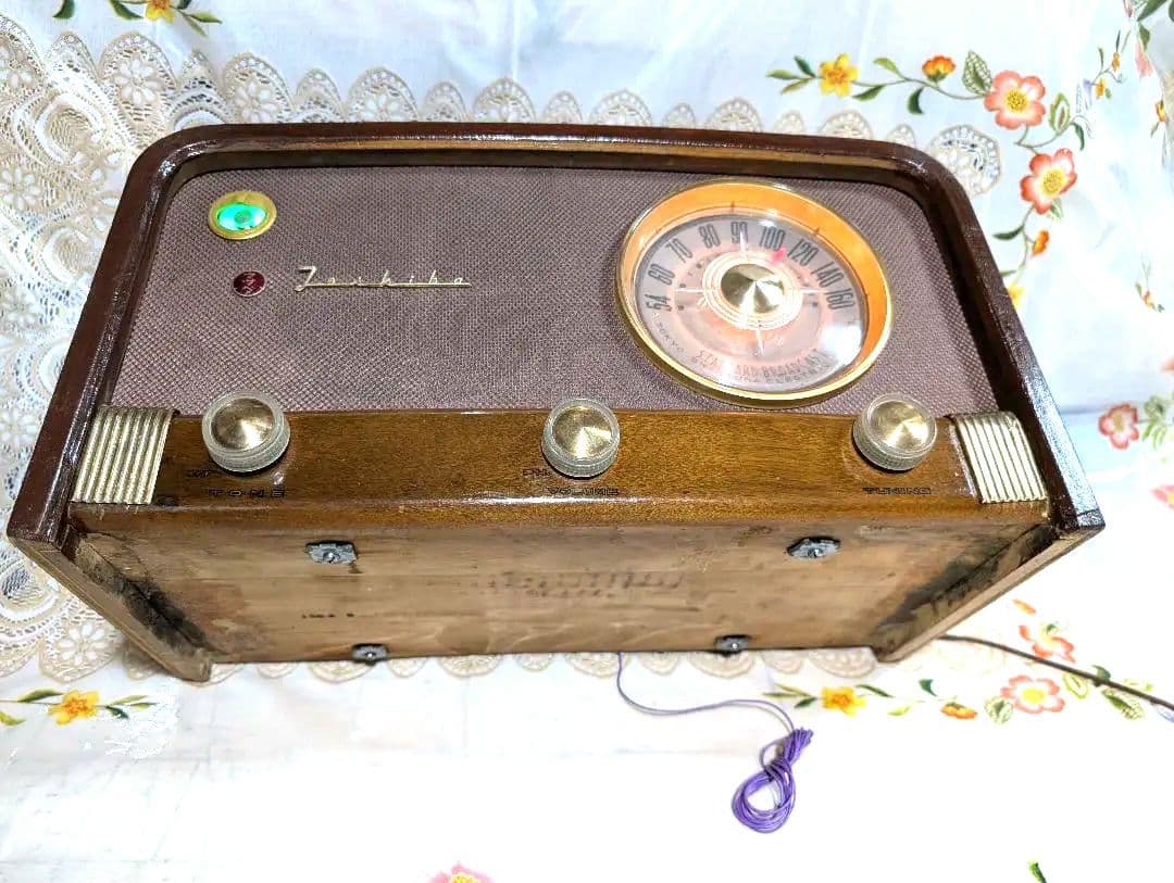 マツダ614A　昭和レトロ真空管ラジオ　bluetooth付　家族団らん