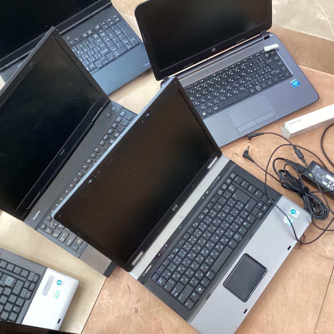 ジャンク品HPとNECのノートパソコン8台
