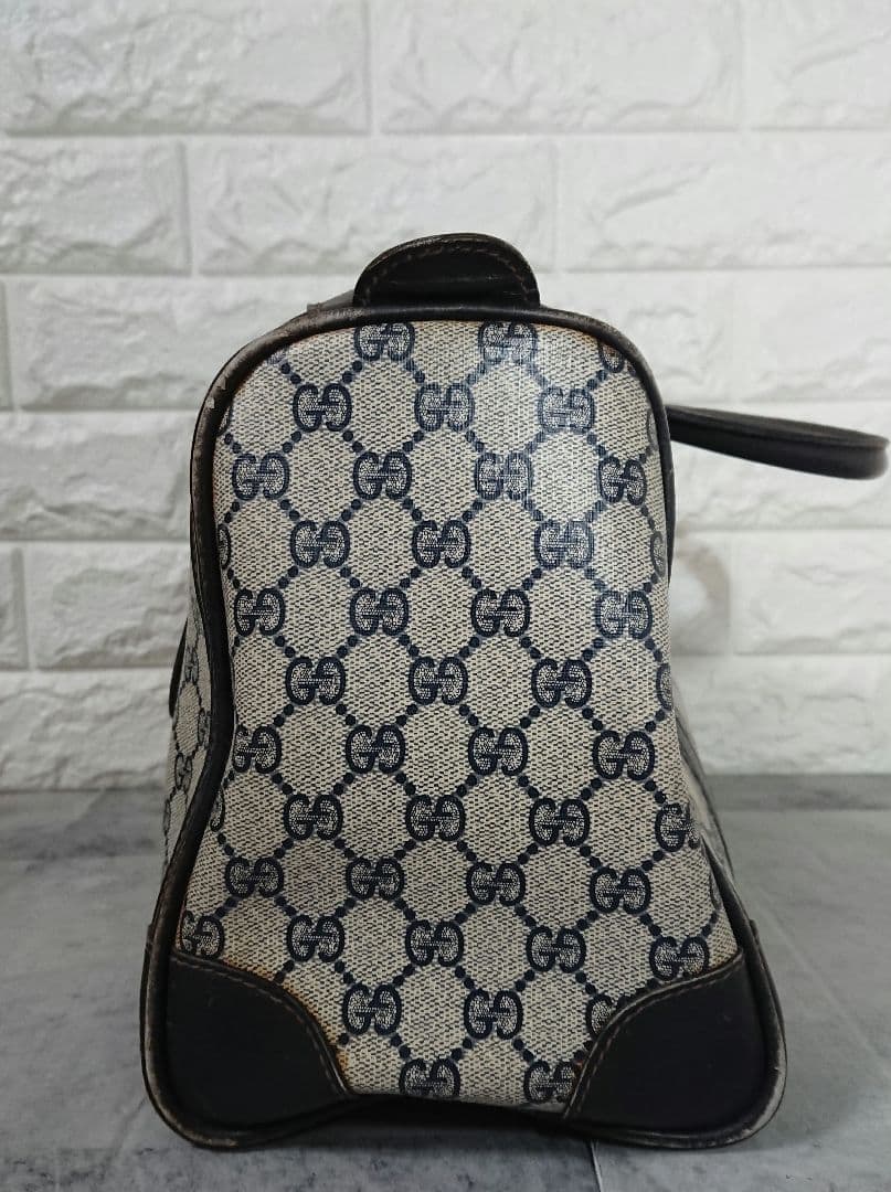 Gucci GGパターン ボストンバッグ グッチ レザー 黒